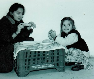 girls tasting olive oil